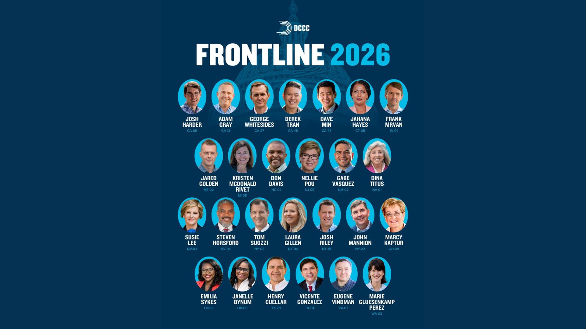 DCCC Announces 26 Members for 2026 Frontline Program Including Two AANHPI Representatives