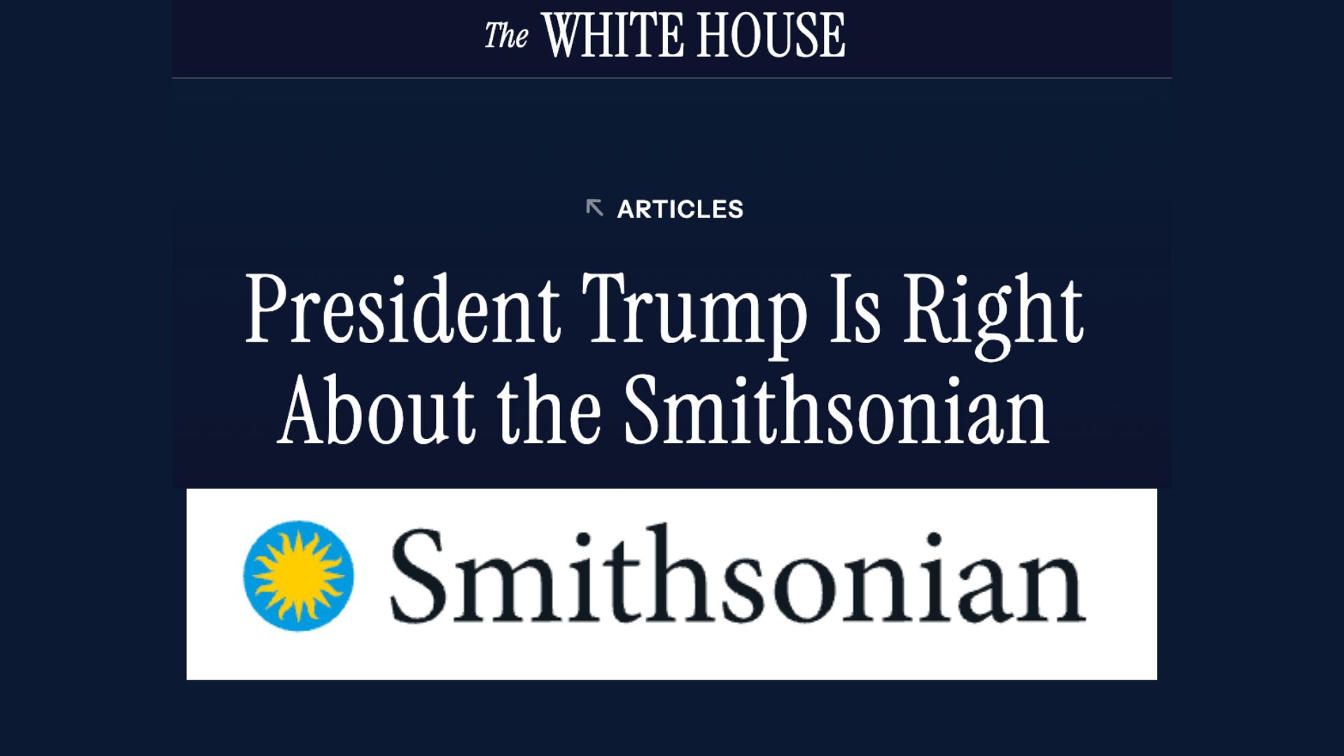 White House Launches Review of Smithsonian Exhibitions Amid “Woke” Debate